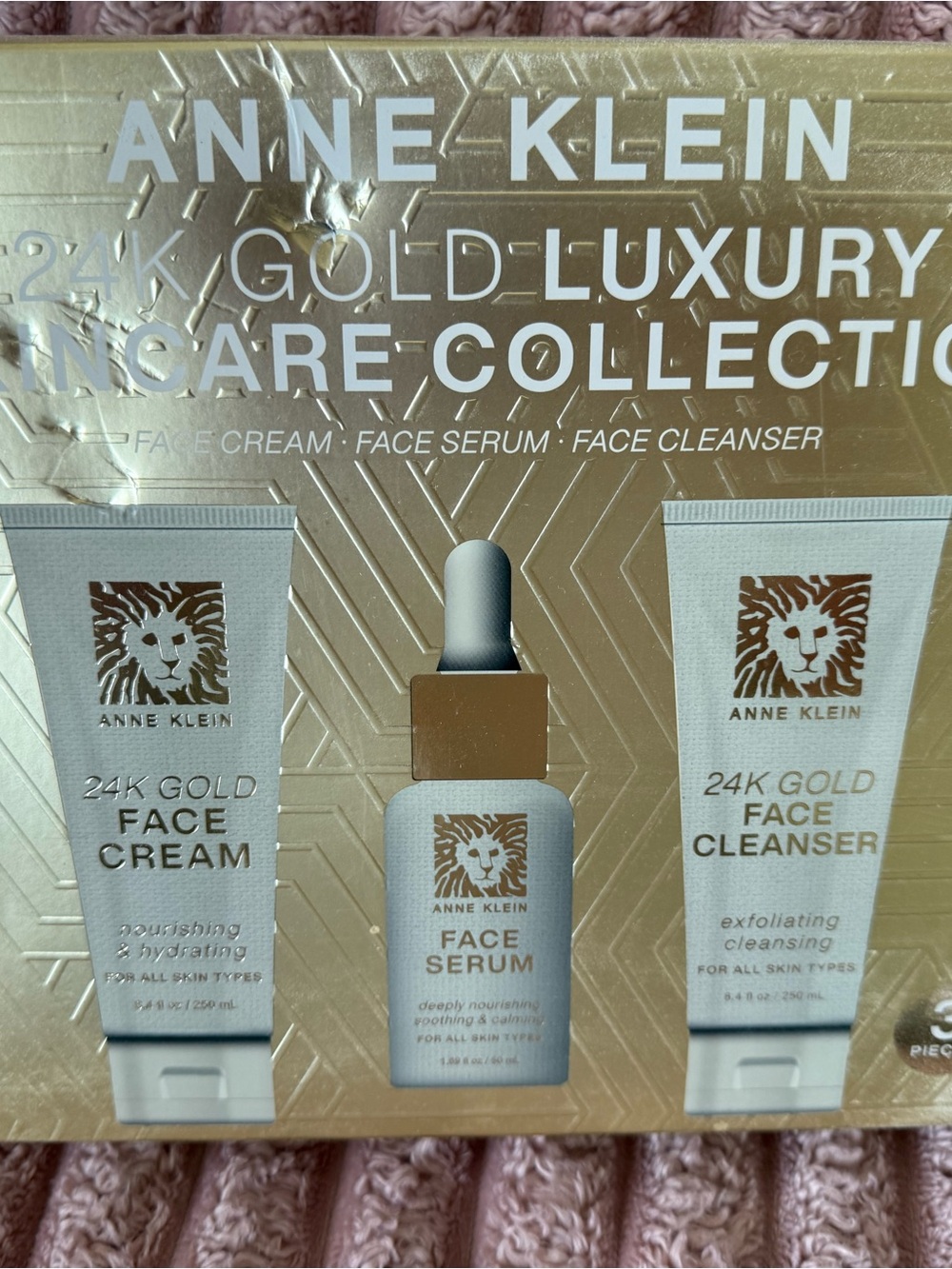 Anne Klein 24K Gold Skincare Trio - Gold and White
